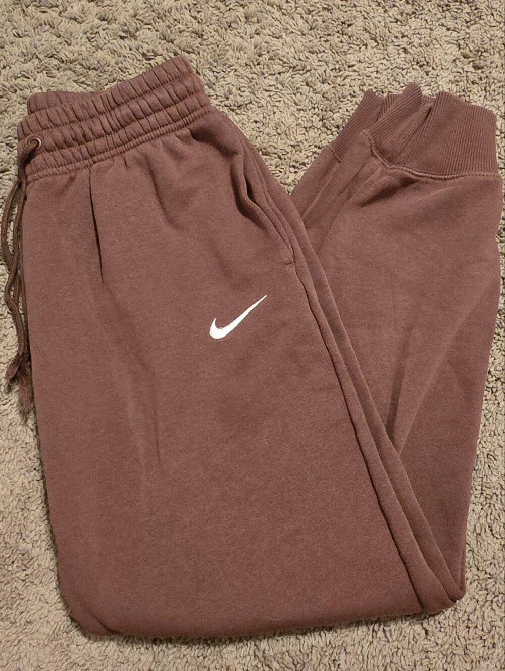 Nike Sportswear Phoenix Fleece Mid-Rise Joggers - Red Sepia - Women's Small